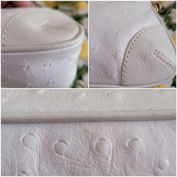 Juicy Couture Leather Ostrich Pattern Baguette Bag - Picture 11 of 14